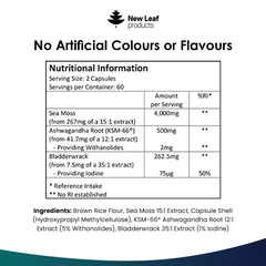 Image 2 for New Leaf Irish Sea Moss 120 Capsules